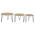 Set de 3 mese DKD Home Decor Maro Negru Natural 62 x 62 x 40 cm 62 x 62 x 40,5 cm