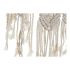 Oglindă de perete DKD Home Decor Alb Boho Macrame 75 x 2 x 75 cm