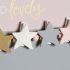 Tablou Ramă Foto cu Clipsuri DKD Home Decor Hello Lovely Lemn MDF Stele 40 x 1 x 24 cm