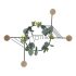 Cuier de perete DKD Home Decor 8424001734528 Metal 43 x 4,5 x 36 cm