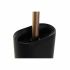 Perie pentru toaletă DKD Home Decor Negru Auriu* Rășină 10 x 6 x 40 cm