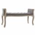 Banchetă DKD Home Decor   Natural Gri închis Lemn de cauciuc Pânză 109 x 44,5 x 60 cm