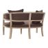 Canapea DKD Home Decor Maro Lin Lemn de cauciuc Tradiţional (122 x 69 x 72 cm)