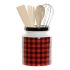 Suport pentru ustensile de bucătărie DKD Home Decor Negru Multicolor 1 L 11,5 x 11,5 x 26 cm