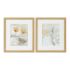 Tablou DKD Home Decor Drawed Leaf 33 x 3 x 38 cm Tradiţional Frunza a unei plante (2 Unități)