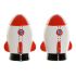 Solniță cu capac DKD Home Decor Alb Roșu Dolomite 6,5 x 7 x 9 cm (2 pcs)