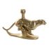 Candelabru DKD Home Decor Auriu* Rășină Aluminiu Leopard Tropical Candelabru 25 x 6 x 14 cm