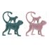 Figură Decorativă DKD Home Decor Verde Roz Rășină Cu șuvițe Tropical 22,5 x 8 x 27,5 cm