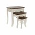 Set de 3 mese DKD Home Decor Alb Maro 60 x 40 x 66 cm