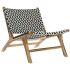 Fotoliu DKD Home Decor Natural Tec Negru Alb PVC (65 x 80 x 68 cm)