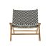 Fotoliu DKD Home Decor Natural Tec Negru Alb PVC (65 x 80 x 68 cm)