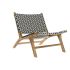 Fotoliu DKD Home Decor Natural Tec Negru Alb PVC (65 x 80 x 68 cm)
