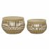 Set de 2 mese DKD Home Decor Maro Natural 51 x 51 x 33 cm 51 x 51 x 34 cm