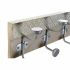 Cuier de perete DKD Home Decor 46 x 15 x 10 cm Metal Vintage Lemn de mango murat