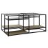 Masa de Cafea DKD Home Decor 8424001787234 Negru Multicolor Natural Lemn Metal Oglindă 120 x 60 x 50 cm