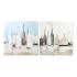 Tablou DKD Home Decor CU-179188 Auriu* 100 x 4 x 100 cm Sticle Cottage (2 Unități)