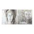 Tablou DKD Home Decor CU-179192 100 x 3,8 x 100 cm Buda Oriental (2 Unități)