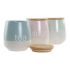 Staniu DKD Home Decor Albastru Verde Roz 10 x 10 x 16 cm (3 Unități)