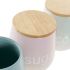 Staniu DKD Home Decor Albastru Verde Roz 10 x 10 x 16 cm (3 Unități)