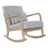 Fotoliu DKD Home Decor MB-179429 Gri Natural Gri deschis Lemn de cauciuc Sixties 66 x 88 x 78 cm