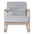Fotoliu DKD Home Decor MB-179429 Gri Natural Gri deschis Lemn de cauciuc Sixties 66 x 88 x 78 cm