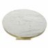 Masa laterală DKD Home Decor 60 x 60 x 58 cm Auriu* Lemn Alb Marmură Fier