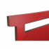 Tăblie de Pat DKD Home Decor Negru Roșu Lemn Brad Lemn MDF 160 x 4 x 120 cm