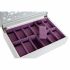 Casetă de Bijuterii DKD Home Decor Ceasuri 29 x 20 x 9,5 cm Geam Liliachiu Alb Lemn MDF