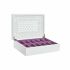 Casetă de Bijuterii DKD Home Decor Ceasuri 29 x 20 x 9,5 cm Geam Liliachiu Alb Lemn MDF