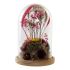Figură Decorativă DKD Home Decor Geam Květiny Lemn MDF (17 x 17 x 26 cm)