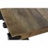 Masa laterală DKD Home Decor Negru Maro închis Metal Plastic Lemn de mango 120 x 56 x 41 cm