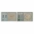 Ceas de Perete DKD Home Decor Verde Lemn polipropilenă Plastic Lemn MDF Tropical 40 x 5 x 24 cm (2 Unități)
