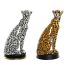 Figură Decorativă DKD Home Decor Negru Portocaliu Alb Leopard Rășină Colonial 16 x 16 x 32 cm