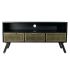Mobilă TV DKD Home Decor Negru Metal Auriu* (125 x 41 x 62 cm)