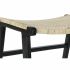 Banchetă DKD Home Decor 8424001823192 65 x 47 x 40 cm Natural Tec Negru