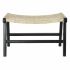 Banchetă DKD Home Decor 8424001823192 65 x 47 x 40 cm Natural Tec Negru