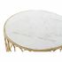 Masa de Cafea DKD Home Decor Glamour Alb Multicolor Auriu* Marmură Fier 87 x 87 x 51,5 cm