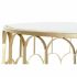 Masa de Cafea DKD Home Decor Glamour Alb Multicolor Auriu* Marmură Fier 87 x 87 x 51,5 cm