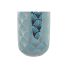 Vază DKD Home Decor 13 x 13 x 26 cm Porțelan Turquoise Oriental Cromat