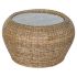 Masa laterală DKD Home Decor 8424001825165 82 x 82 x 48 cm Geam Natural Aluminiu
