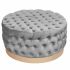 Suport pentru Picioare DKD Home Decor Gri Poliester Lemn MDF (78 x 78 x 40 cm)