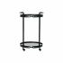 Masa laterală DKD Home Decor Geam Negru Metal (47 x 46 x 71 cm)