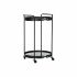 Masa laterală DKD Home Decor Geam Negru Metal (47 x 46 x 71 cm)