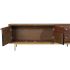 Mobilă TV DKD Home Decor Maro Negru Salcâm (130 x 42 x 49 cm)