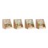 Joc din lemn DKD Home Decor Lemn Multicolor 4 Piese 9 x 9 x 12 cm