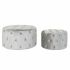Suport pentru Picioare DKD Home Decor Gri Кадифе Lemn MDF (80 x 80 x 43 cm) (58 x 58 x 37 cm) (2 pcs)