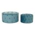 Suport pentru Picioare DKD Home Decor Albastru Modern Velvet Lemn MDF (2 pcs)