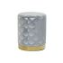 Suport pentru Picioare DKD Home Decor Albastru Poliester Metal Auriu* (35 x 35 x 43 cm)