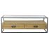 Masa de Cafea DKD Home Decor Metal Geam Brad (120 x 60 x 40 cm)