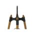 Masa laterală DKD Home Decor 8424001831456 60 x 60 x 105 cm Natural Negru Metal Lemn